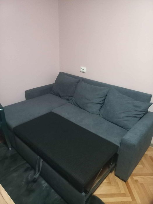 Ъглов диван нов сив