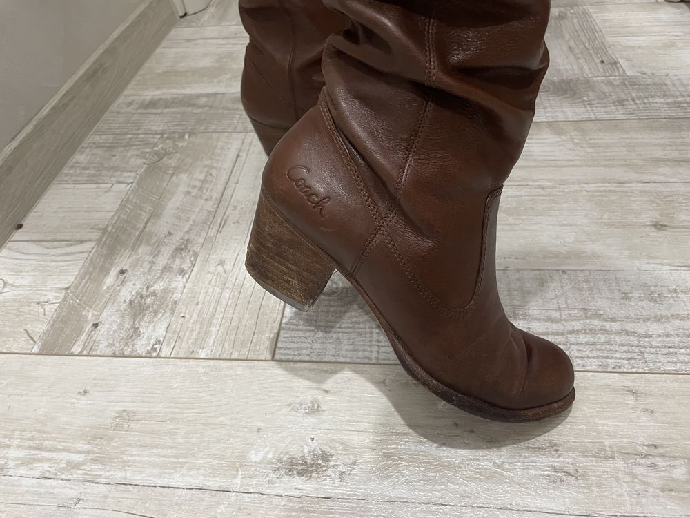 Оригинални кожени ботуши Coach