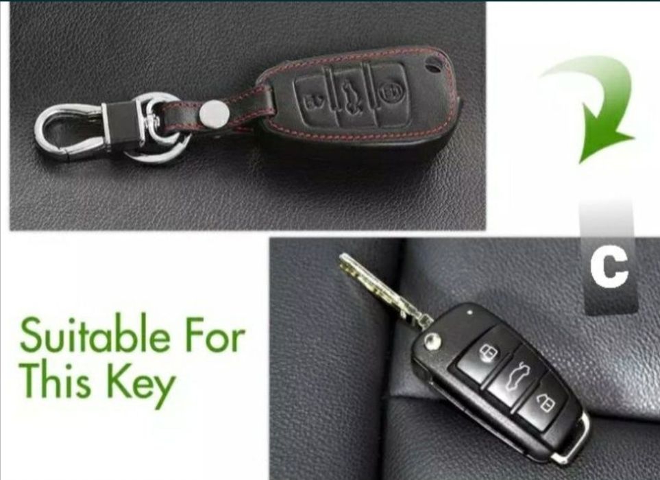 Husa piele pentru cheie Audi A1 A3 A4 A5 A6 A7 A8 Q3 Q5 Q7 TT