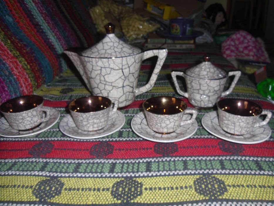 Serviciu cafea portelan vechi,fin