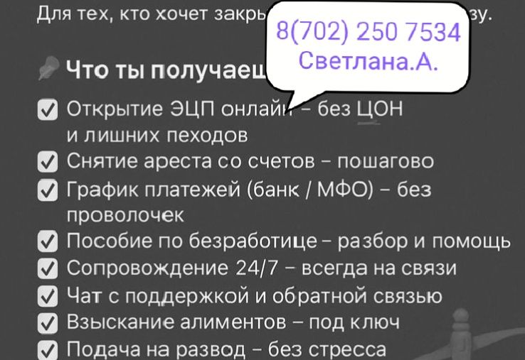 Снятие Арестов МФО БАНК, Открытие ЭЦП, Банкротство, Взыскание Алименто