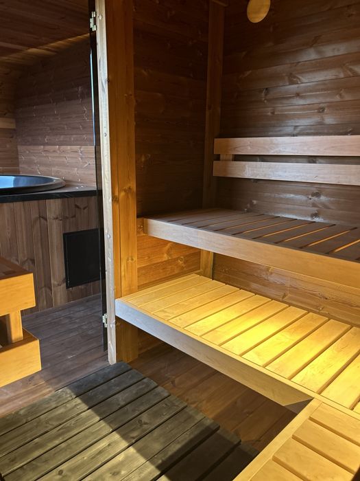 Sauna cu ciubar fibra de sticla thermowood