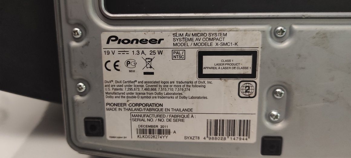 DVD Pioneer x-smc1-k HDMI DVD Receiver + speakers 19 w
- DVD , CD
- MP
