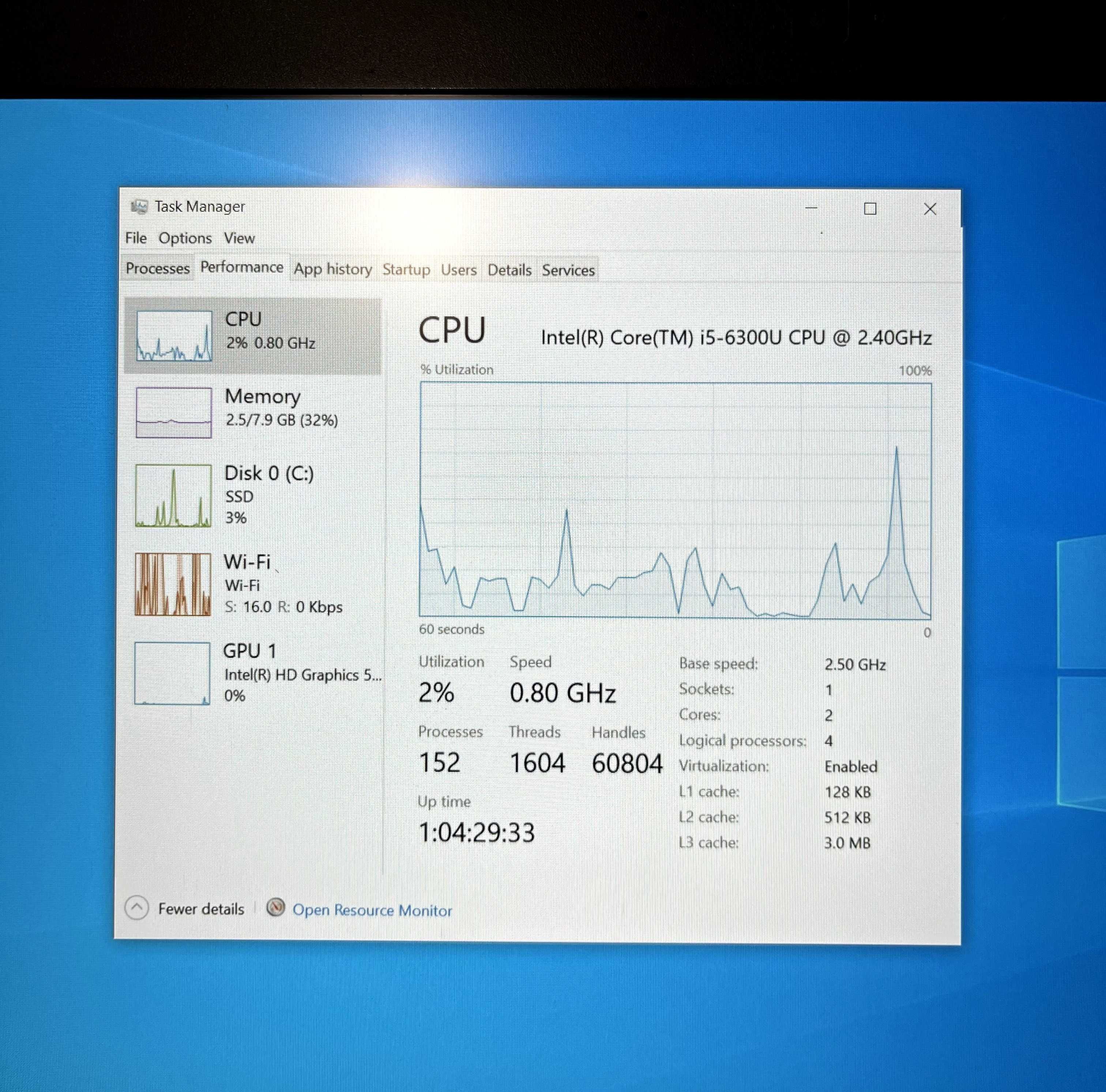 Лаптоп Dell Latitude E7270, Intel Core i5 6300, 8GB ram