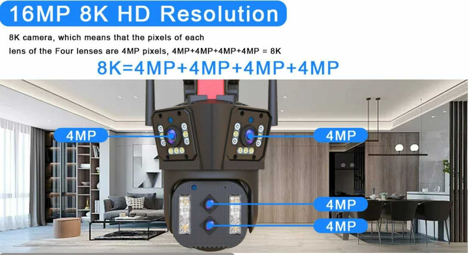 Camera - Robotizata cu 4 lentile Autotracking