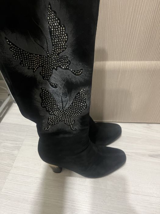 Сапоги натуральная замша,цигейка