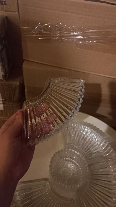 Кристално плато за ядки от 5 части