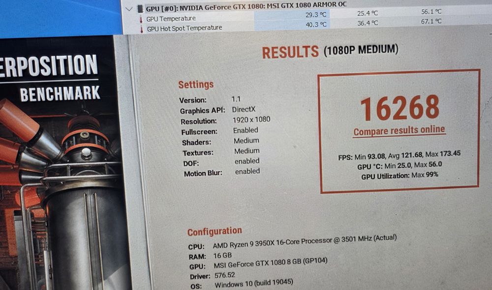 Placa video GTX 1080 8GB OC 256bit GDDR5