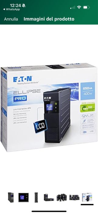 Ups Eaton Ellipse Pro, 650va 400W, sigilat, transport inclus
