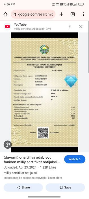 Ona tilidan tezkor 2 oylik intensive darslar