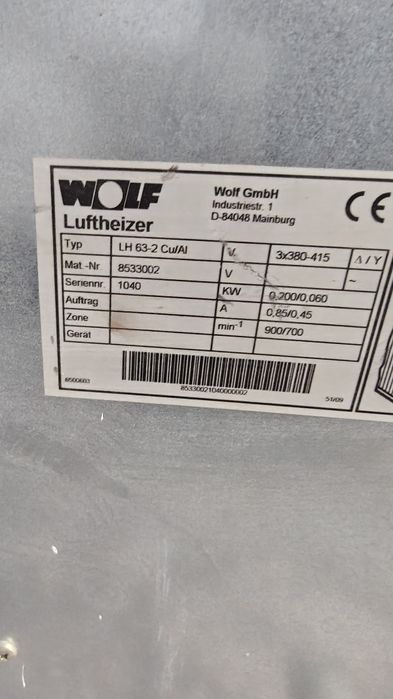 Тепловентилятор водяной wolf в отличном состоянии