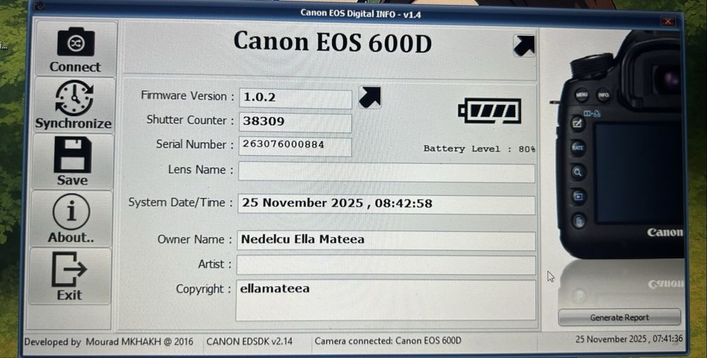 Aparat Foto Canon 600D 75-300mm + Kit 18-55mm II