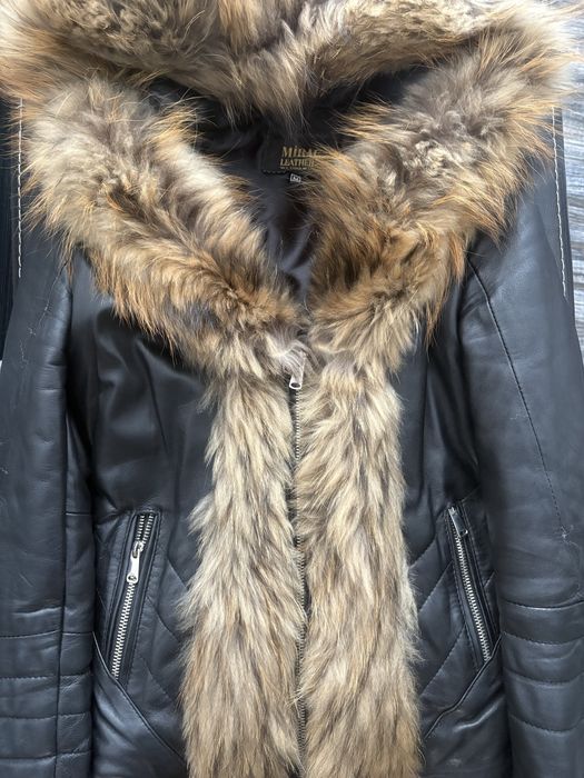 Кожено яке от естествена кожа и косъм