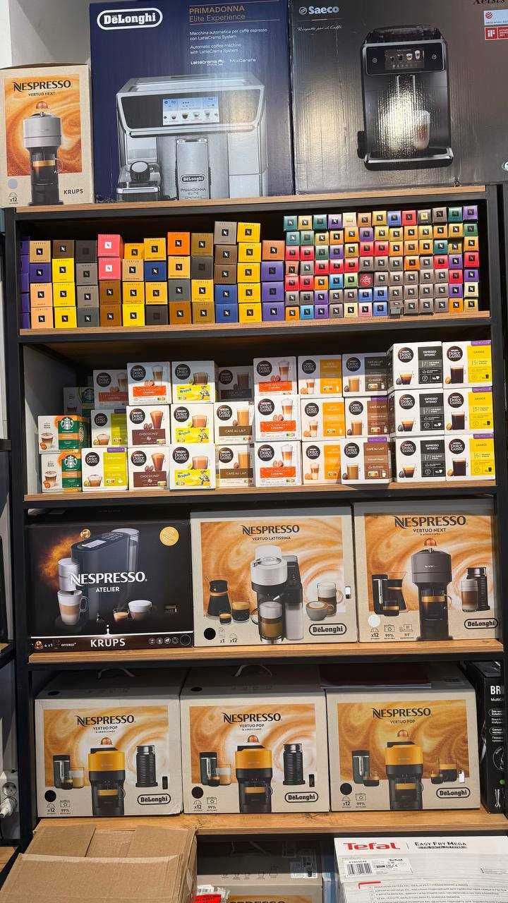 Кофе капсулы Nescafe Dolce Gusto , Nespresso и Vertuo в ассортименте.