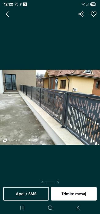 Balustrada din tablă decupata