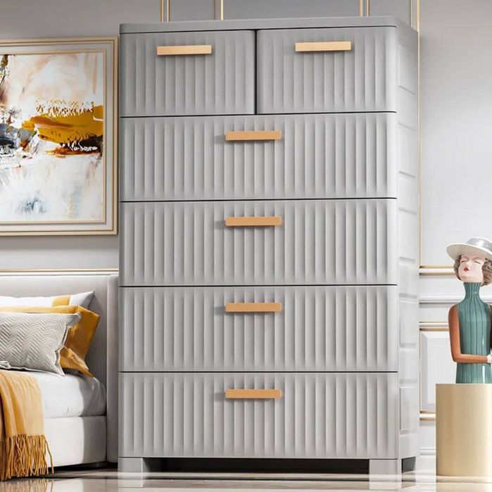 Пластиковый шкаф для одежды 4 цвета 115×59×40 см