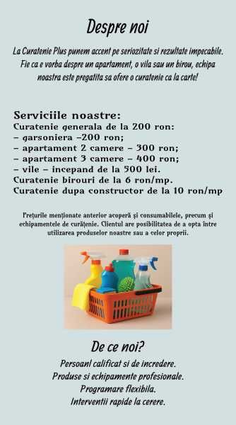 Servicii Profesionale de Curățenie în București și Ilfov