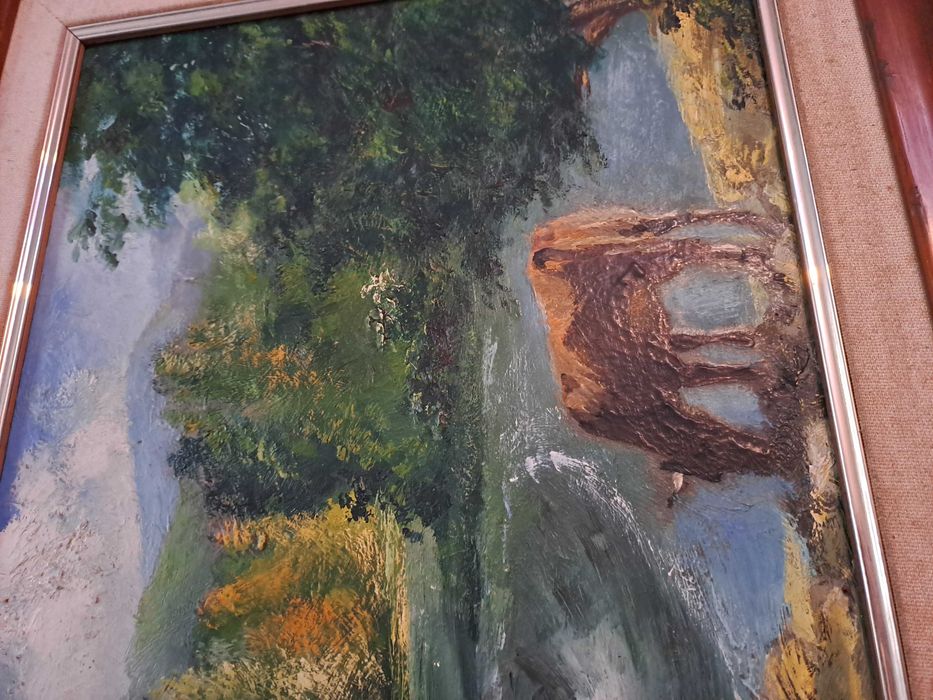 tablou pictura pe pfl 72/52 cm semnat Ferrer Miguel