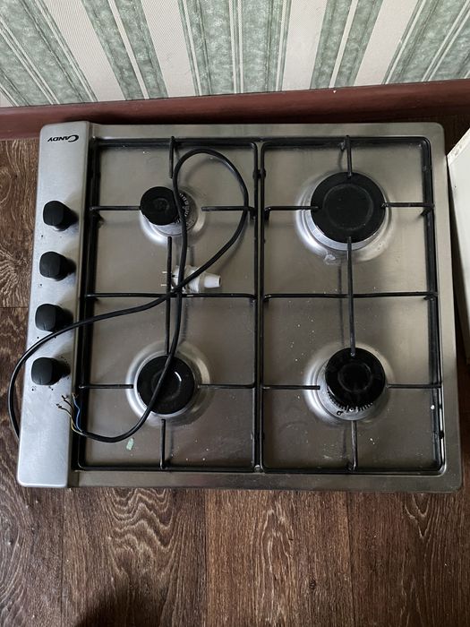 Газ плита Candy варочная поверхность серебристый