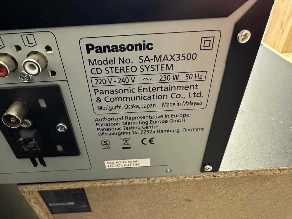 Уредба Panasonic  SA-MAX3500