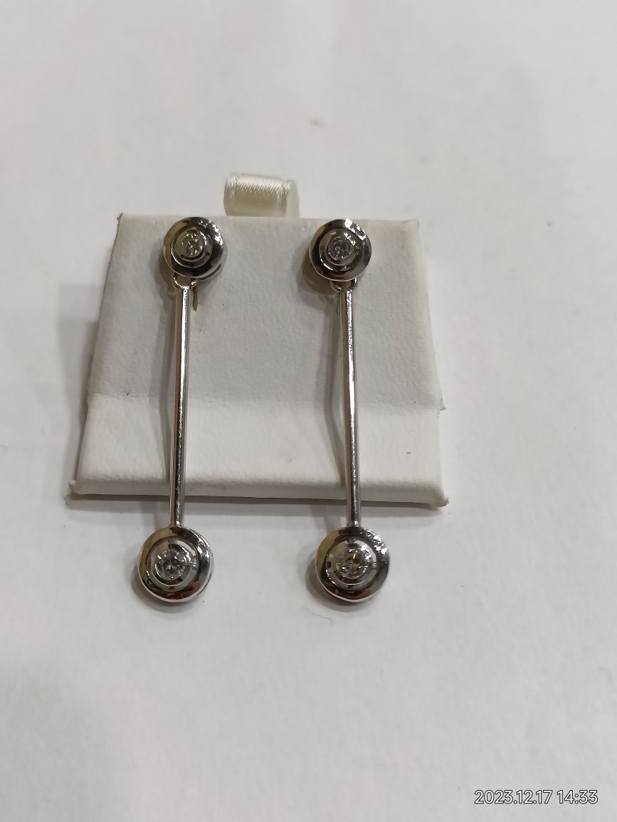 Vind cercei din aur 18kt cu diamante 0,40ct