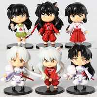 Set figurine InuYasha Sesshomaru Kikyo Kagome anime 10 cm