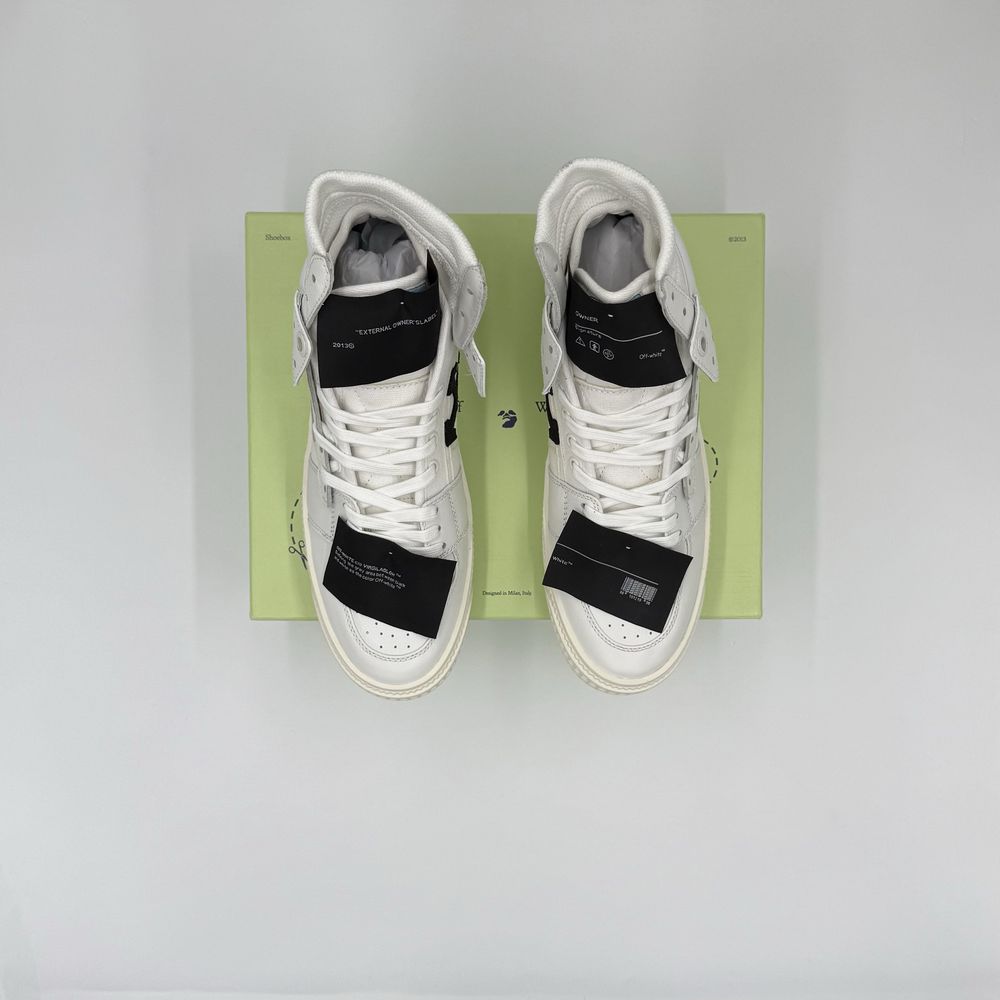 Off White 3.0 Court White/Albi - Marimea 43, Noi, Premium