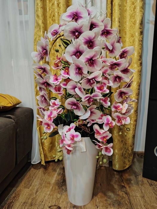 Orhidee artificiala din silicon 3 D ,produs nou!!