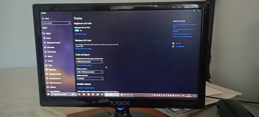 Дисплей / Монитор Turbo-X 1600x900 19.6"