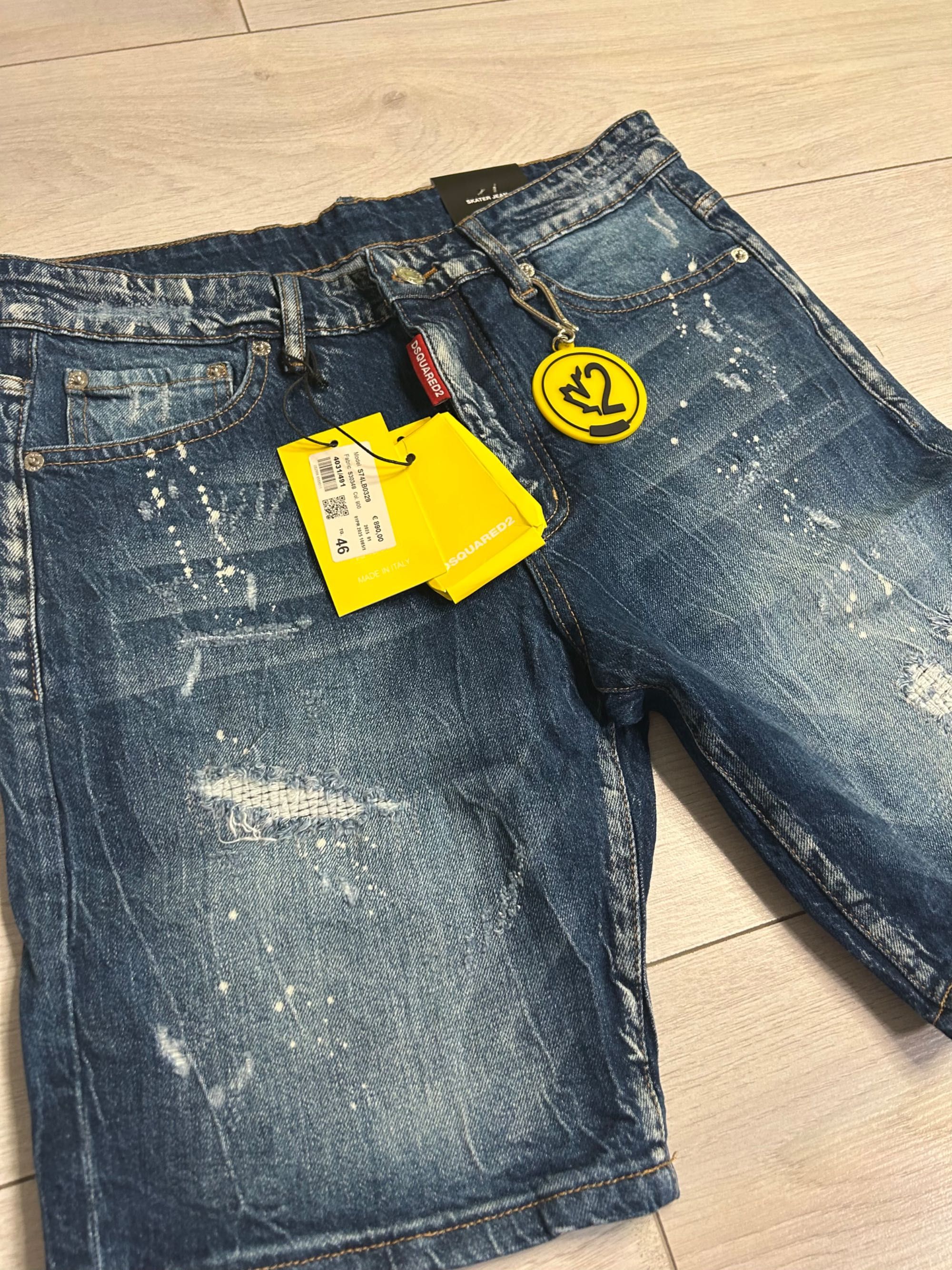 Blugi scurți Dsquared 2 albaștri new collection 2025