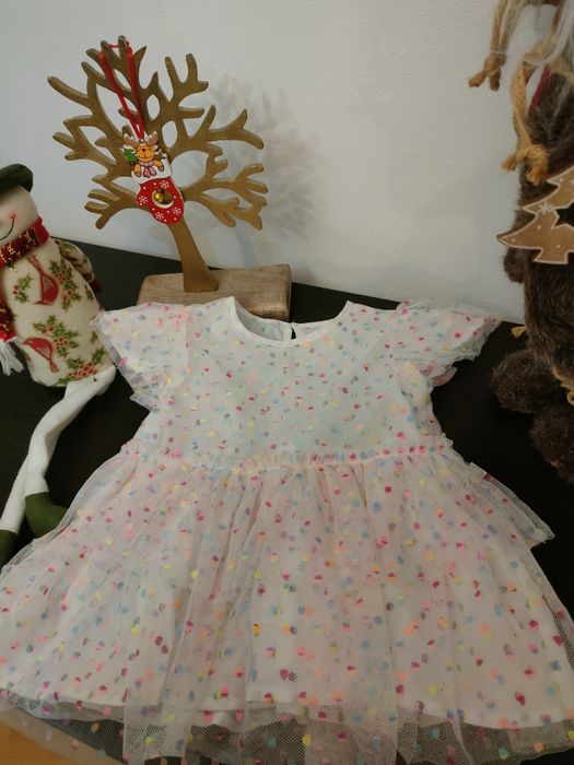 Rochie Stella McCartney White Polka Dot Confetti 6 luni