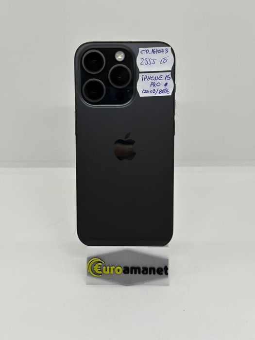 Telefon mobil Apple iPhone 15 Pro, 128GB, Baterie 88% -A-