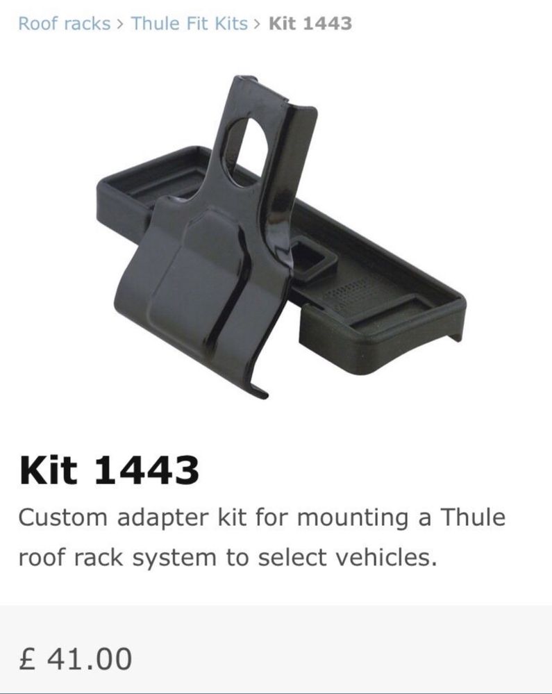 Оригинални задни накладки за Пежо 308 от 2013г и Thule 1443, 1400 kit