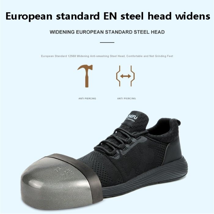 Защитни Работни Обувки с метално предпазно бомбе,леки и удобни,Мод-829