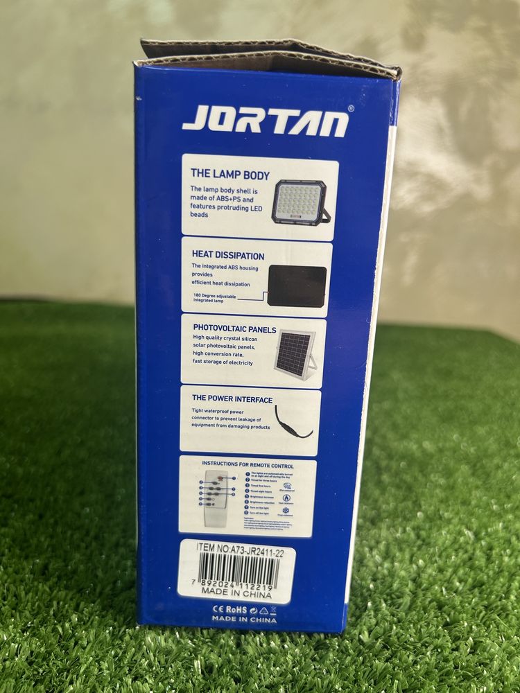 Proiector Solar Jortan, LED, Putere 500 W, Lumina Alba, 80 LED-uri