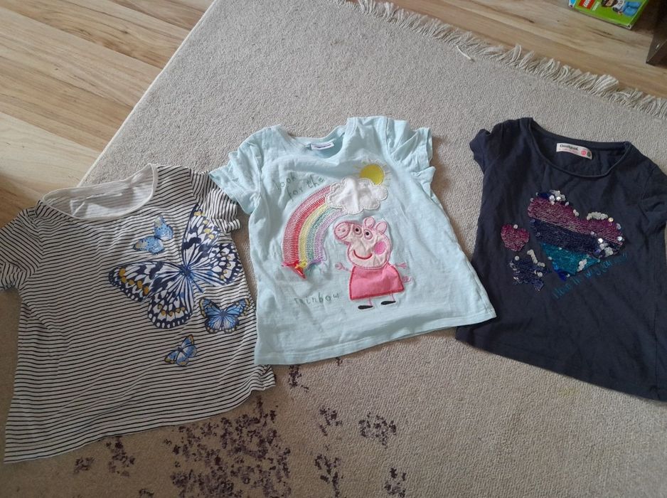 tricou tricouri fata fete h&m next desigual 4 5 6 ani, marime 110 116