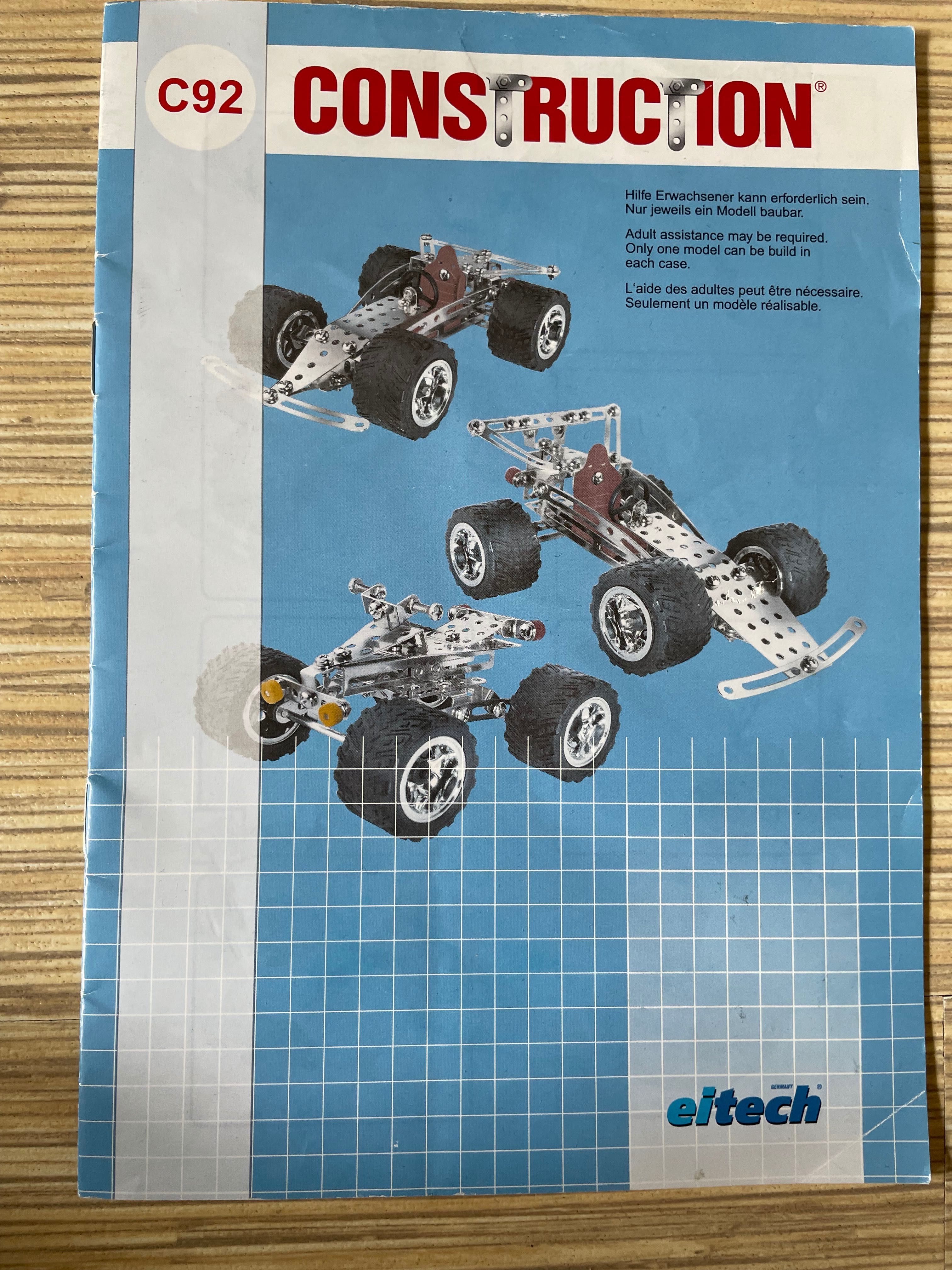 3 броя Конструктор MECCANO, 10 +,  кола, голям мотор и малък мотор