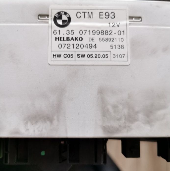 МОДУЛ КОМПЮТЪР Хардтоп Покрив Таван БМВ Е93 /BMW E93 Кабриолет Cabrio
