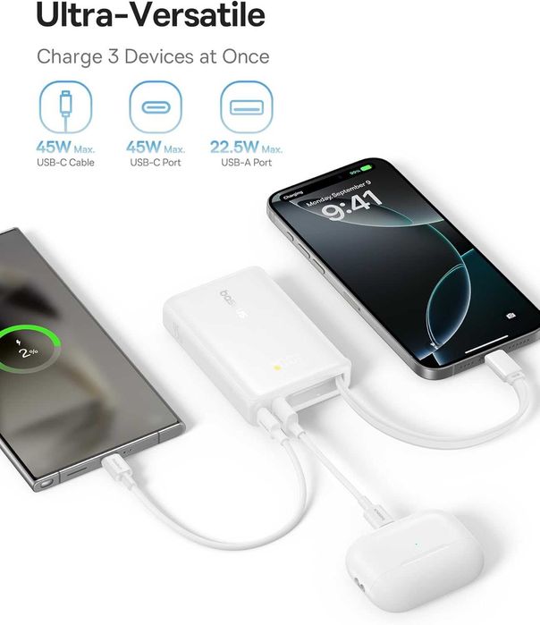 Baseus Power bank 10000mAh 45Wt Picogo White