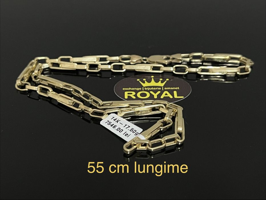 Bijuteria Royal CB : Lant barbatesc aur 14k 17,50 grame
