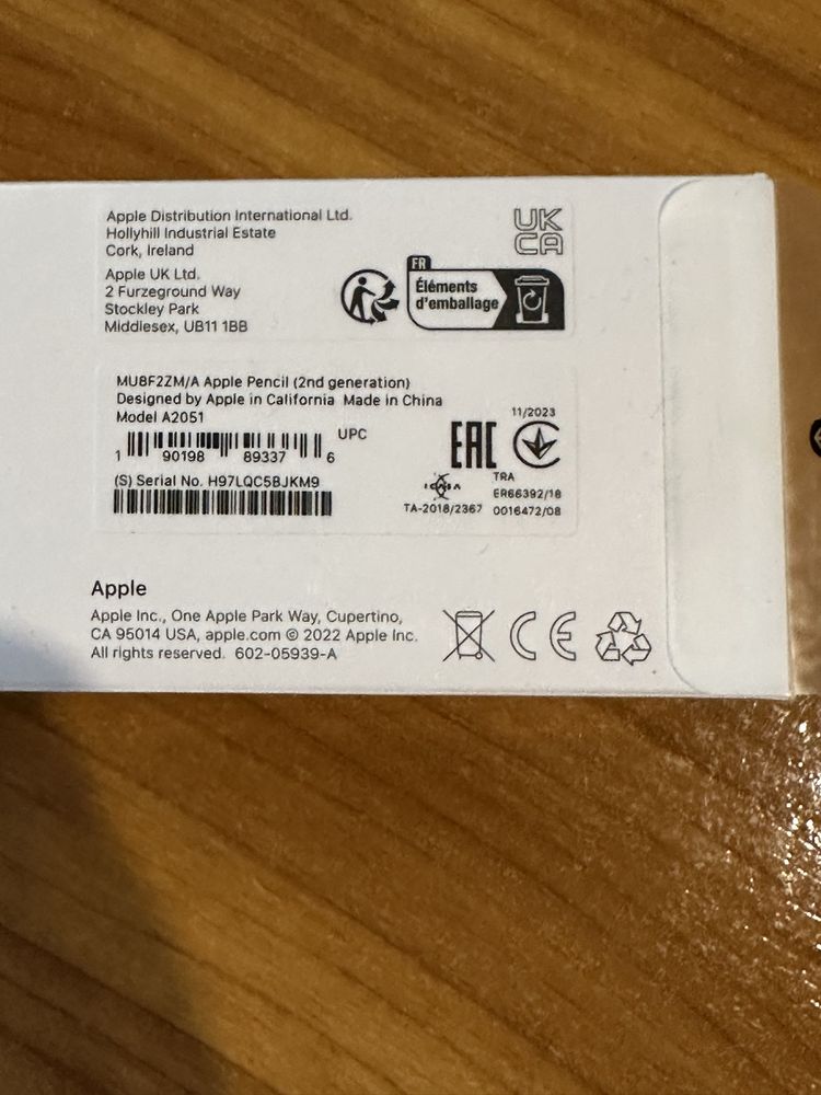 Apple pencil 2nd generation original sigilat