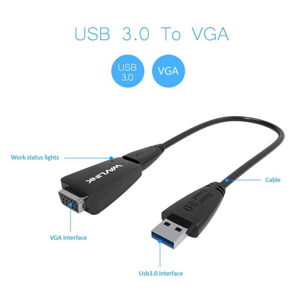 Переходник USB VGA внешняя видео карта