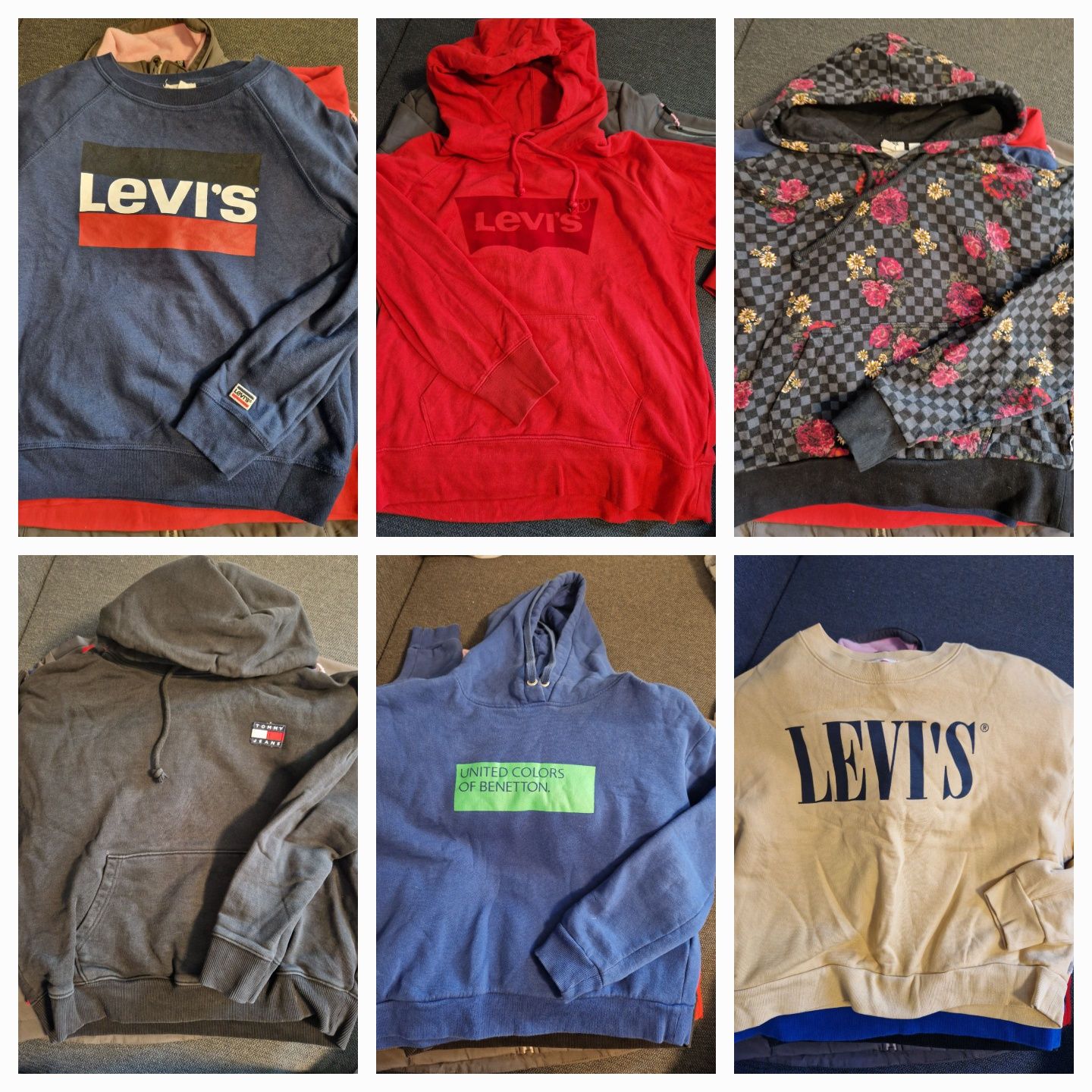 Суичери за момиче 164см. Levi's, Vans, Benetton, Tommy Hilfiger