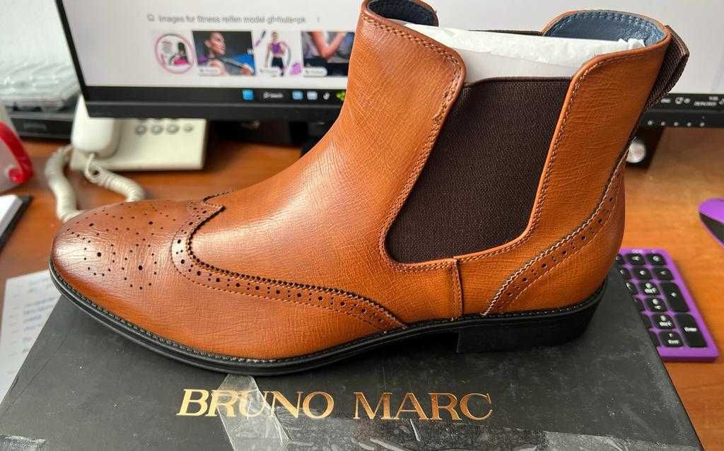 pantofi bruno marc, piele naturala - trei marimi 34, 45 si 48