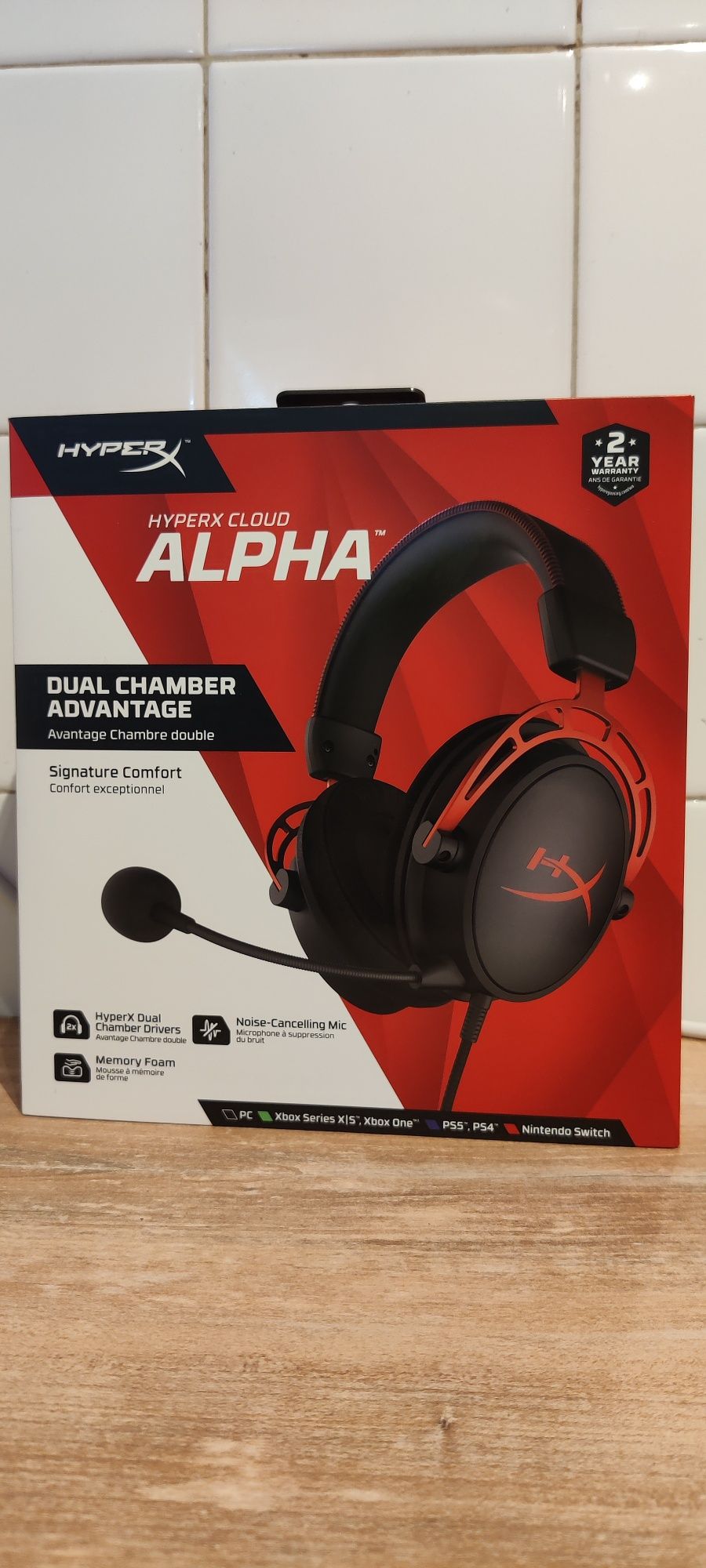 Casti gaming hyper x cloud alpha headset noi in cutie sigilata