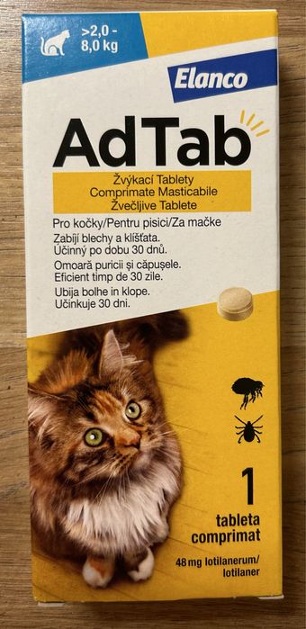 Antiparazitar AdTab Elanco pisica 2-8 kg