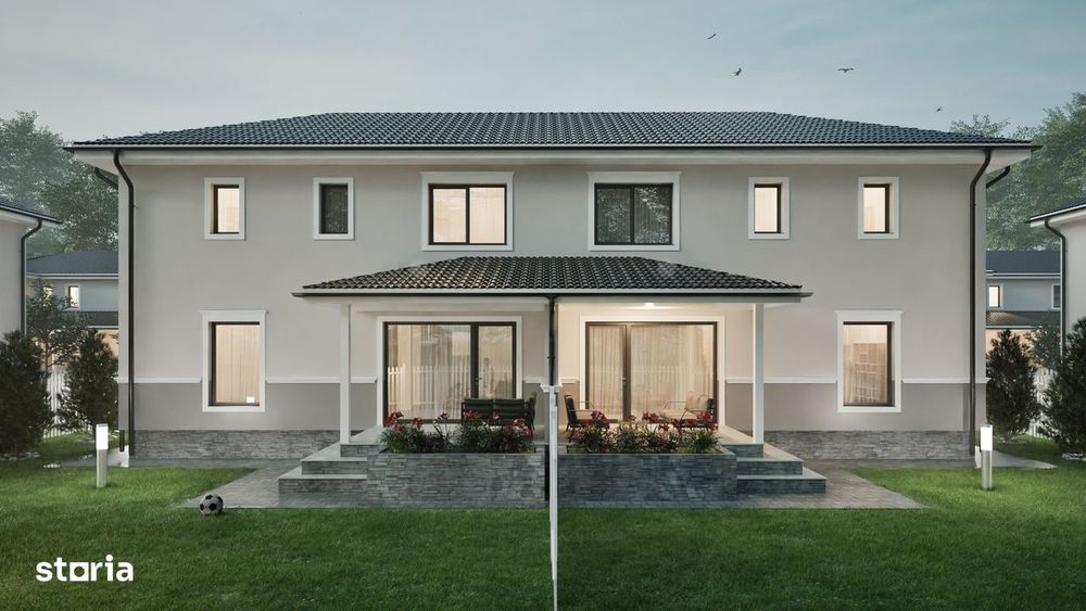 Duplex modern, compartimentat inteligent, loc de joaca pentru copii