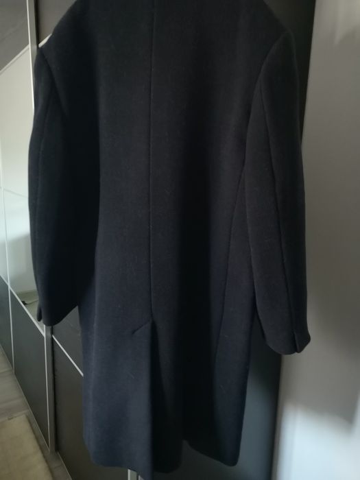 Palton barbati din stofa lana 100%, bleumarin inchis, marimea L/XL