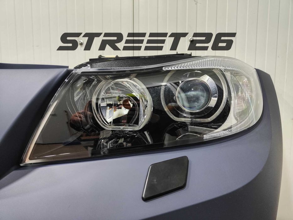 Pachet Bara Fata M BMW E90 E91 NFL (2005-2007) si Faruri Angel Eyes V1