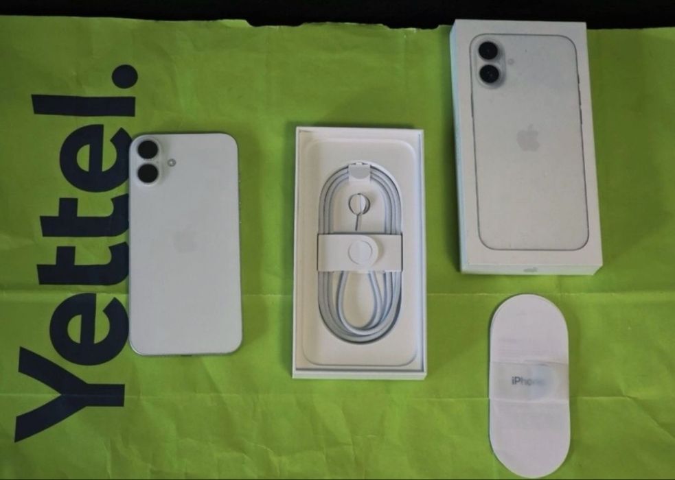 ***256GB iPhone 16 Plus Yettel Гаранция 2027г. White | Бял 16+